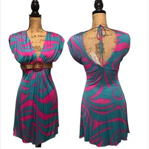 Sky Dress Low V-neck